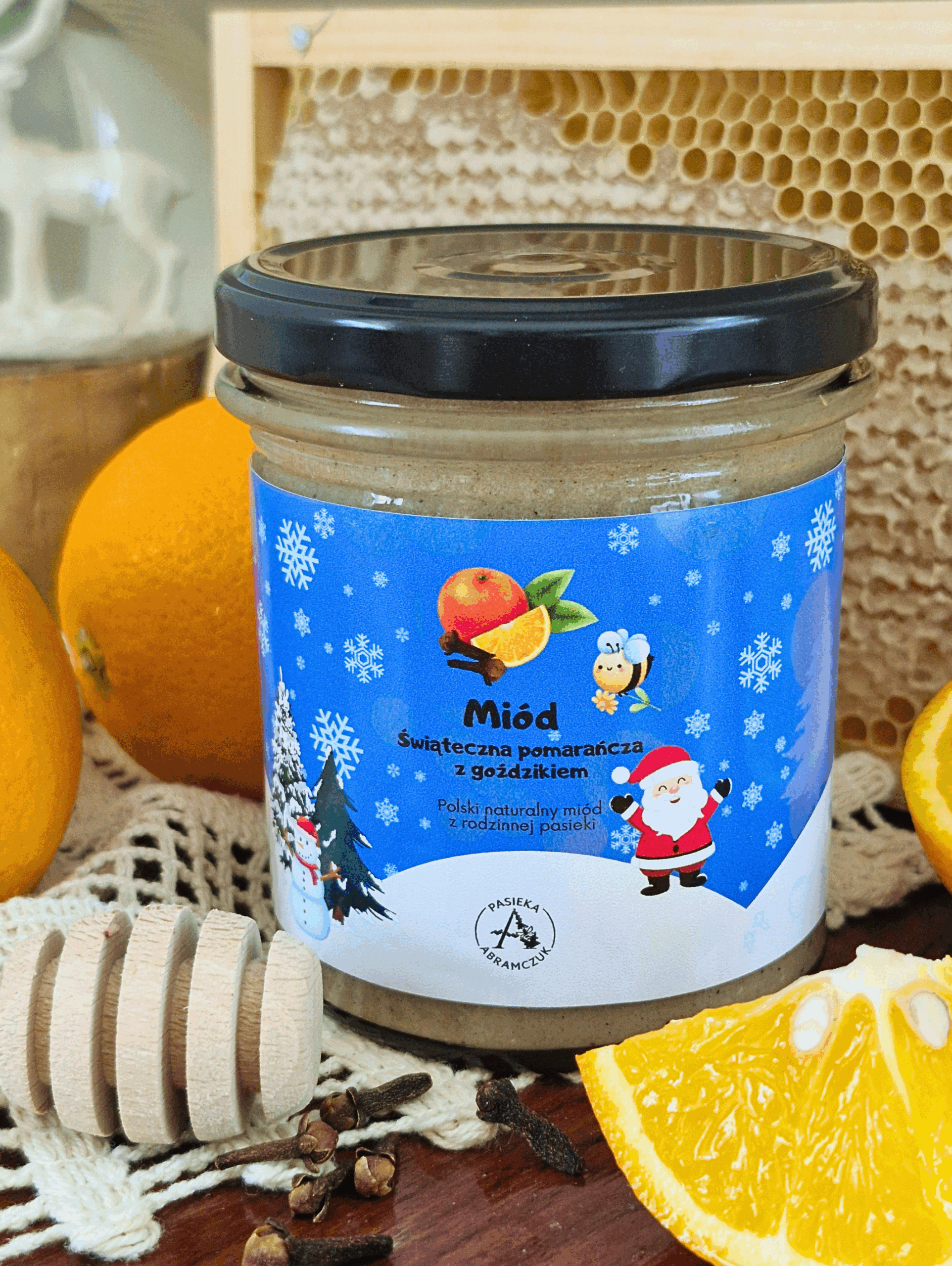 Miód Świąteczna Pomarańcza z Goździk 420g